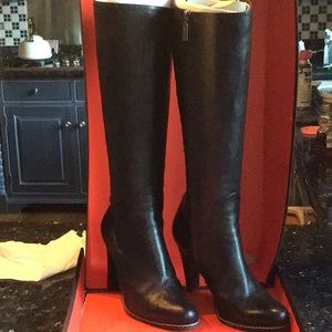 Bruno Magli black heeled boots
